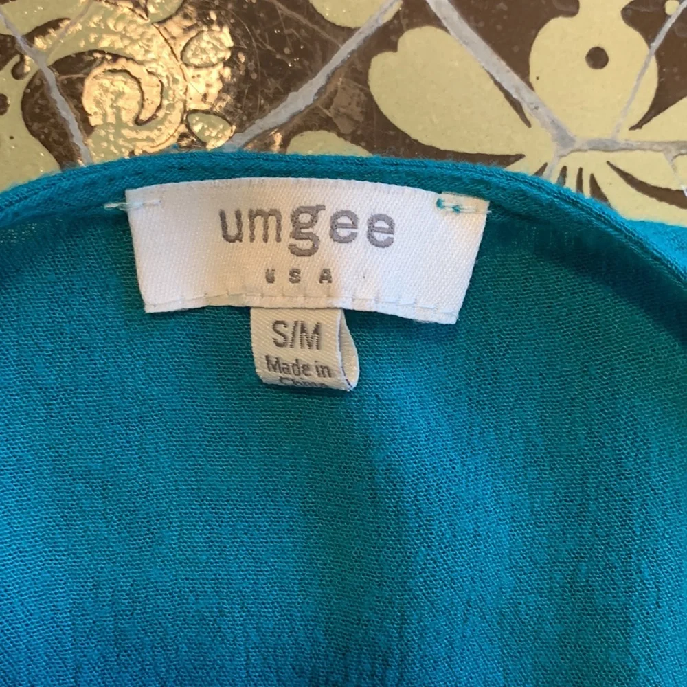 Umgee Teal Green Floral Embroidered Kimono